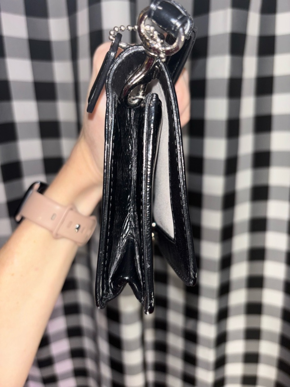Coach Bleecker Black Patent Leather Wallet Clutch Y2K - Picture 7 of 7